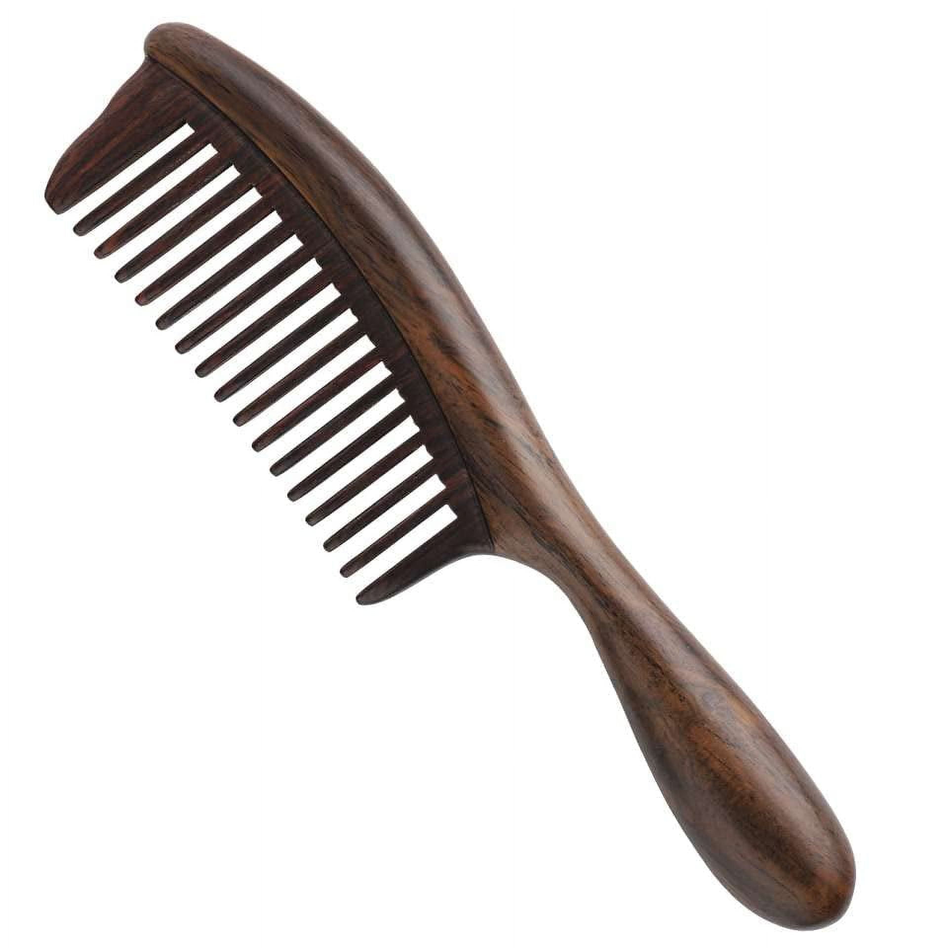 Onedor Handmade 100% Natural Black Sandalwood Hair Combs - Anti-Static ...