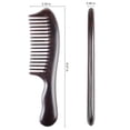 thumbnail image 1 of Onedor Handmade 100% Natural Black Sandalwood Hair Combs - Anti-Static Sandalwood Scent Natural Hair Detangler Wooden Comb With Ripple Shape Handle (Black Sandalwood Wide Tooth With Ripple Shape Handle), 1 of 7