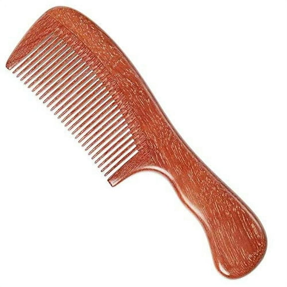 Onedor Handmade 100% Natural Red Sandalwood Hair Combs - Anti-Static Sandalwood Scent Natural Hair Detangler Wooden Comb (Red Sandalwood Fine Tooth)