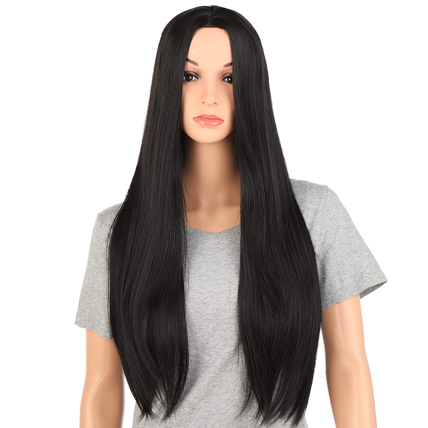 Onedor Silver Blue Straight Synthetic Hair Wig 31" Full Head