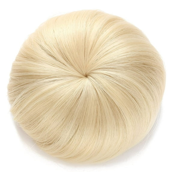 Onedor Synthetic Fiber Hair Extension Chignon Donut Bun Wig Hairpiece (613# - Pre Bleach Blonde) …