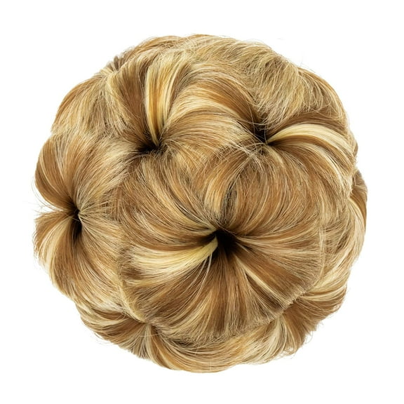 Onedor Synthetic Hair Bun Extension Chignon Ballerina Comb Updo Hair Pieces for Women (12H613 - Dark Blonde Mixed) …
