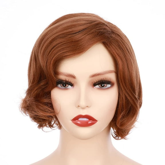 Onedor Women's Short Hair 50s Cosplay Wavy Wig (Ear Length Bob)