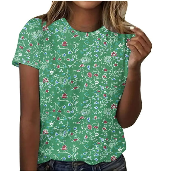 Onegirl Blouses for Women Fashion 2023 Summer Tshirts Shirts Graphic Vintage V Neck Summer Graphic Tees for Women 2023