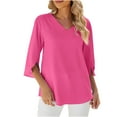 thumbnail image 1 of Onegirl Women Blouses Elegant Casual Beige Workout T Shirts Loose Fit Summer Tees for Women 2023 Vacation, 1 of 3