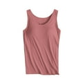 thumbnail image 1 of Onegirl Womens Tank Tops with Built in Bra Sleeveless Soft Tank Tops Solid Scoop Neck Shirts Basic Workout Tops Undershirt Tee, 1 of 6
