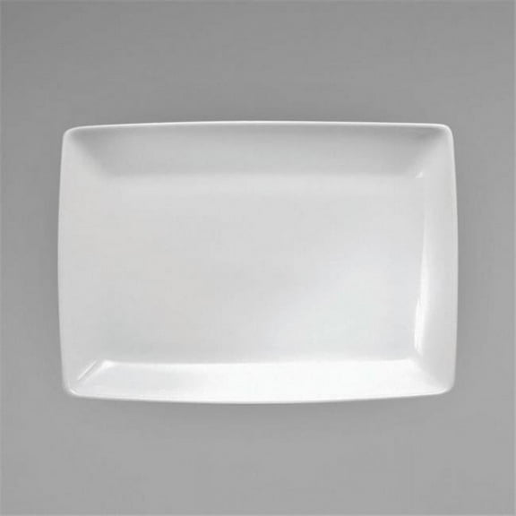 Oneida R4020000371S 13 x 9 in. Porcelain Rectangle Platter, Bright White