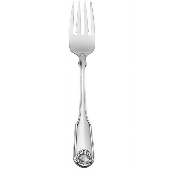 Oneida 2496FSLF Classic Shell Stainless Steel Salad & Pastry Fork  Silver