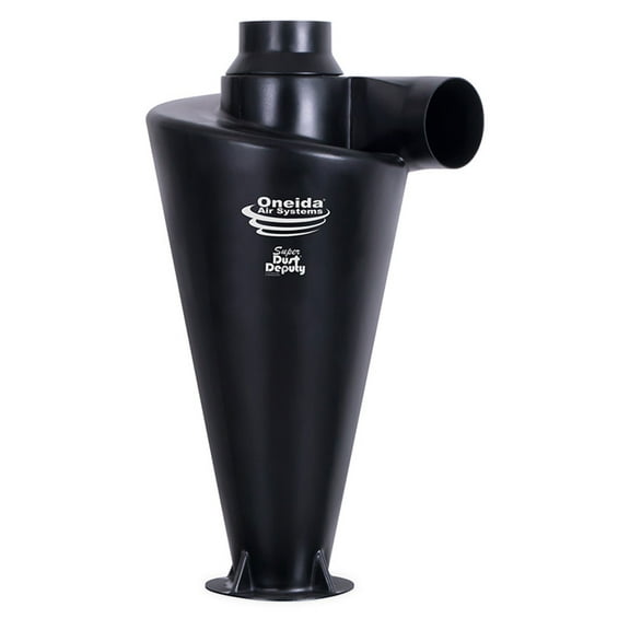 Oneida Air Systems Super Dust Deputy XL 6" DIY Cyclone Attachment, Black
