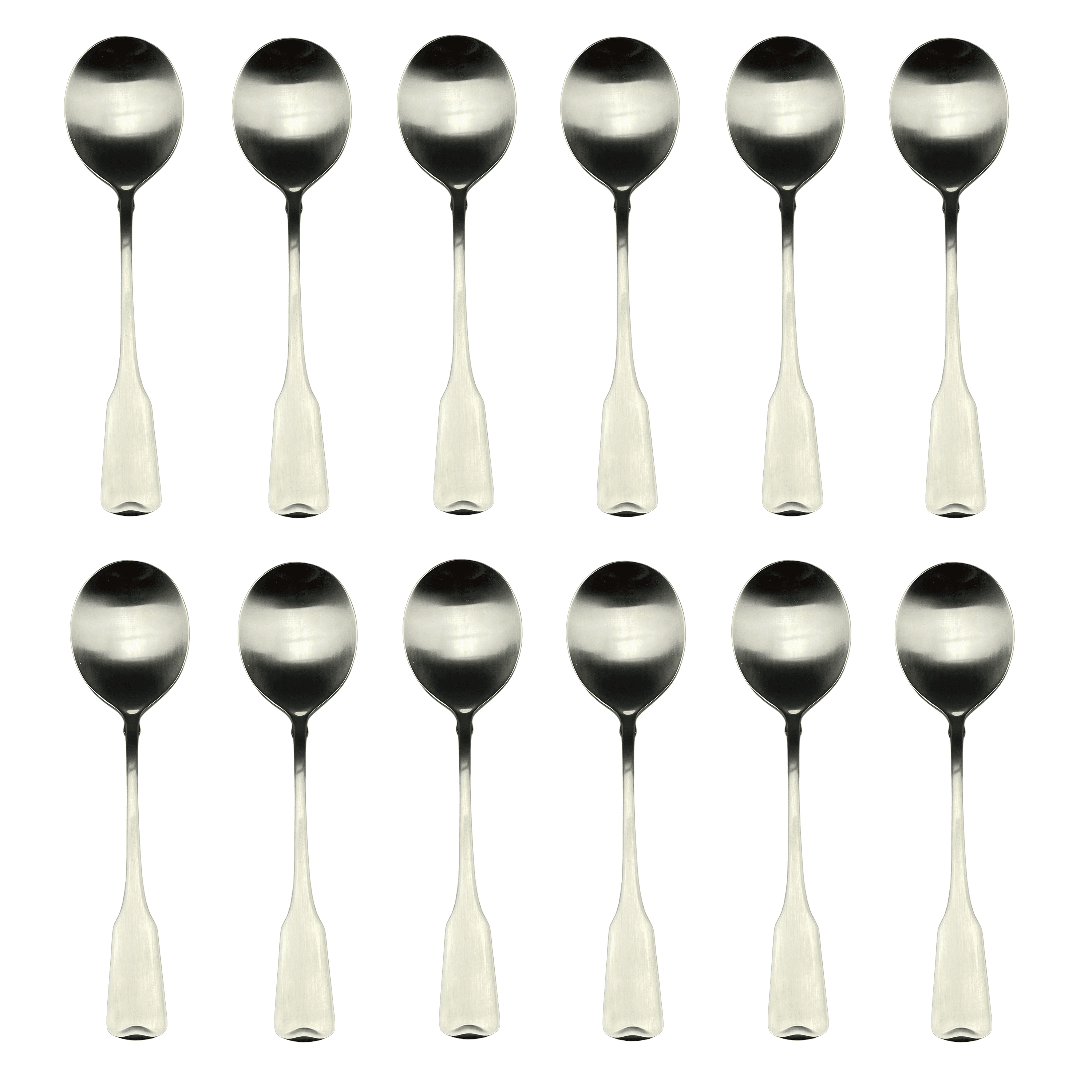 Oneida American Colonial 18/8 Stainless Large Round Gumbo Spoon (Set of
