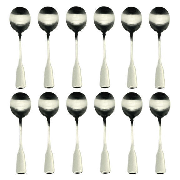 Oneida American Colonial 18/8 Stainless Small Round Bouillon Spoon (Set of Twelve)