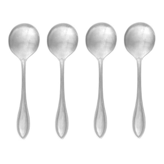 Oneida American Harmony 18/8 Stainless Steel Round Soup Spoon (Set of Four)