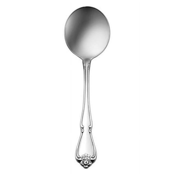 Oneida Arbor Rose Stainless Steel Bouillon Spoon Silver
