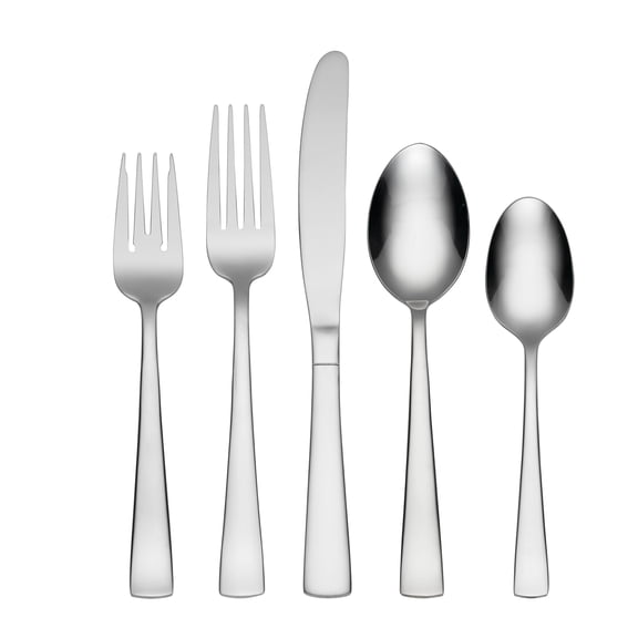 Oneida Avery 78-Piece Flatware Set, Service for 12, 18/0 Stainless Steel, Metallic