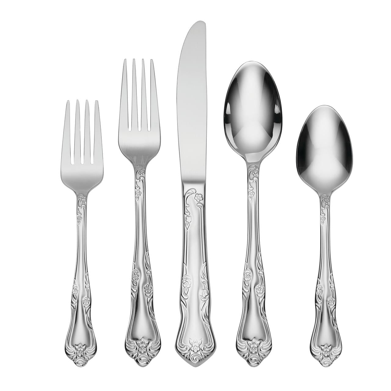 Oneida Azalea 45-Piece Stainless Steel Flatware Set