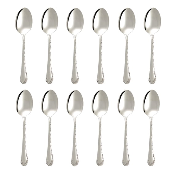 Oneida Belle Rose 18/8 Stainless Steel Teaspoon (Set of Twelve)