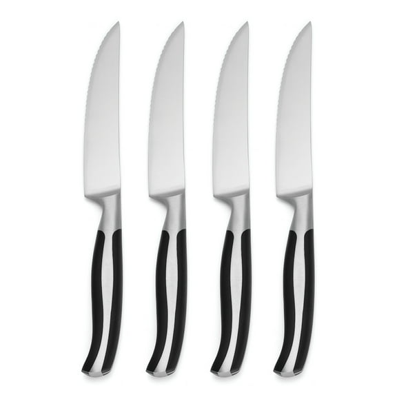 Oneida Contour 4-Piece Stainless Steel Steak Knife Set, Silver