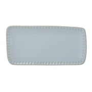Oneida Entertain Artisanal Stripe Blue Stoneware Hors d'Oeuvres Serving Tray