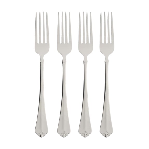 Oneida Juilliard Fine Flatware Dinner Forks, 0.45 LB, Metallic
