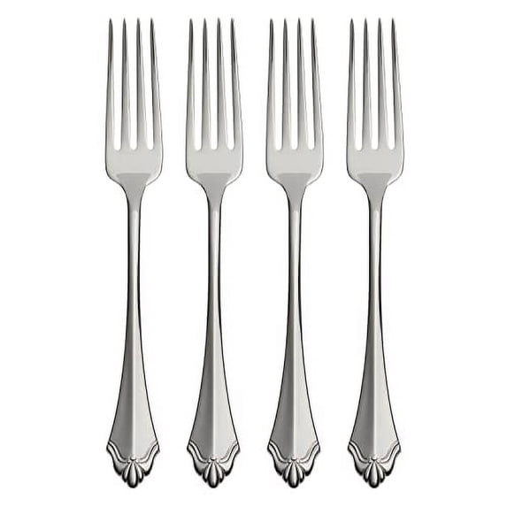 Oneida Kenwood Fine Flatware Dinner Forks, 0.30 LB, Metallic