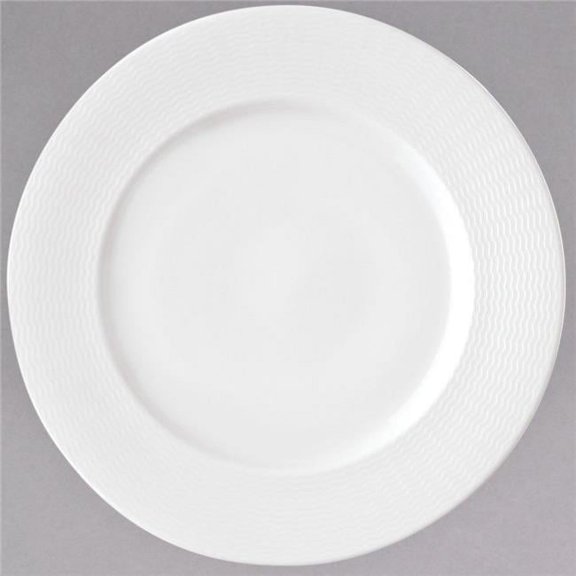 Oneida L5600000163 12 in. Current Warm White Porcelain Plate Ivory