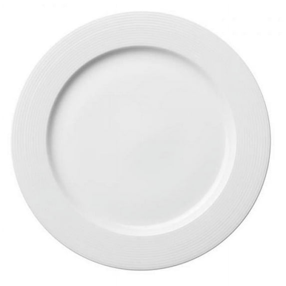 Oneida L6600000144 9.875 in. Round Medium Embossed Rim Plate, White