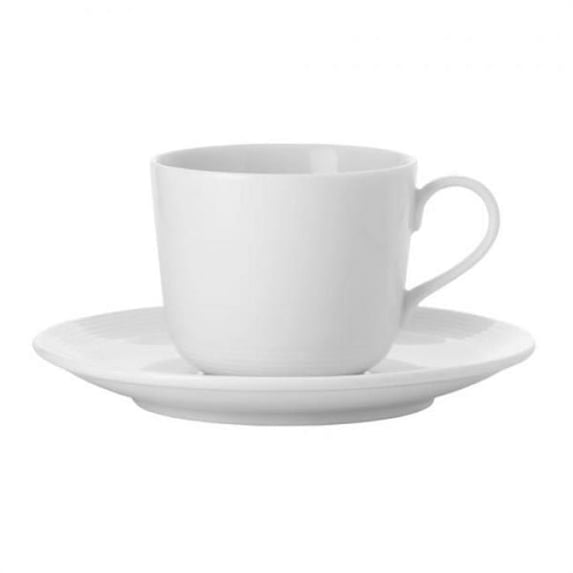 Oneida L6600000520 2.5 in. Handled Embossed Base Tea Cup, White