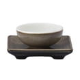thumbnail image 1 of Oneida L6753059503 3 in. Rectangular Porcelain Chinese Saucer, Chestnut Rustic, 1 of 1