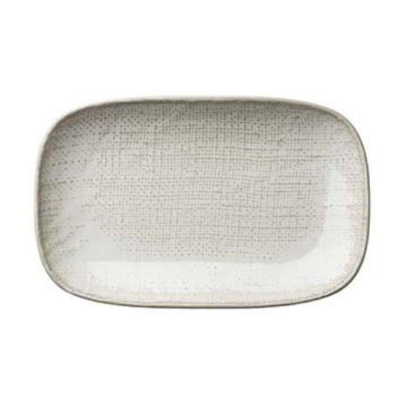 Oneida L6800000348 10.5 in. Knit Porcelain Rectangular Plate White