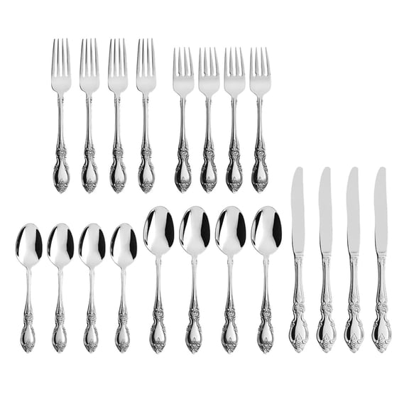 Oneida Louisiana 20 Piece Fine Flatware Set, Service for 4, 18/10 Stainless Steel