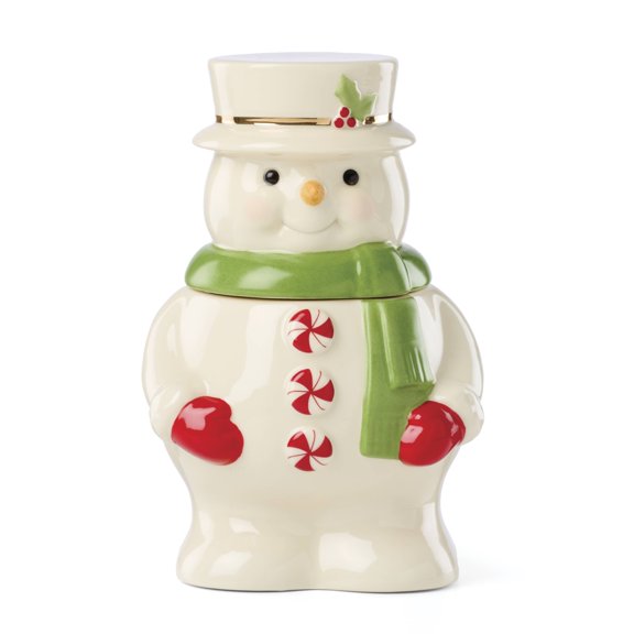 Oneida Merry & Bright Figural Snowman Treat Jar
