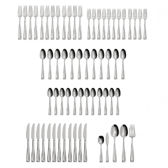 Oneida Moda 65pc. 18/10 Stainless Steel Flatware Set, Service for ...