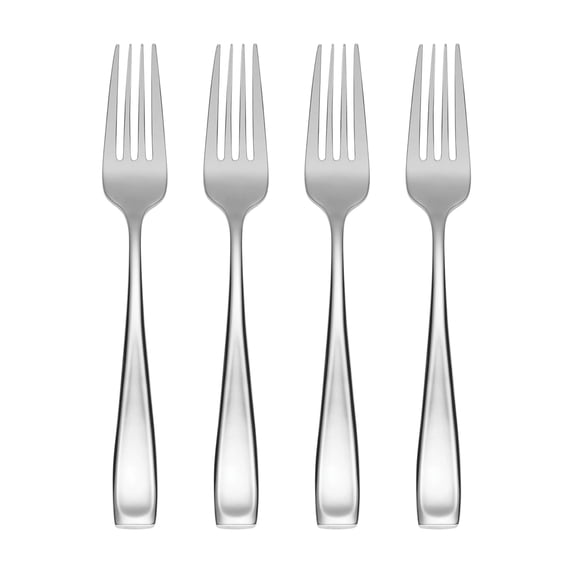 Oneida Moda Stainless Steel Salad Forks, 4-Piece Set, Silverware