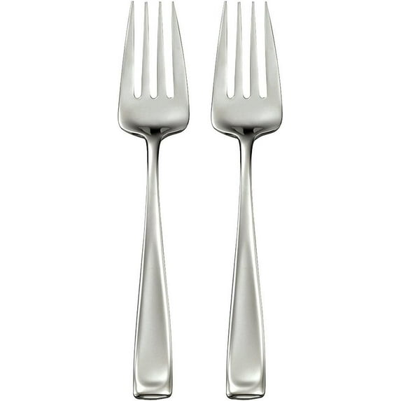 Oneida Moda Stainless Steel Serving Forks, 2-Piece, Flatware Set, Dishwasher Safe
