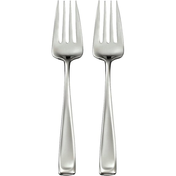 Oneida Moda Stainless Steel Serving Forks, 2-Piece, Flatware Set, Dishwasher Safe