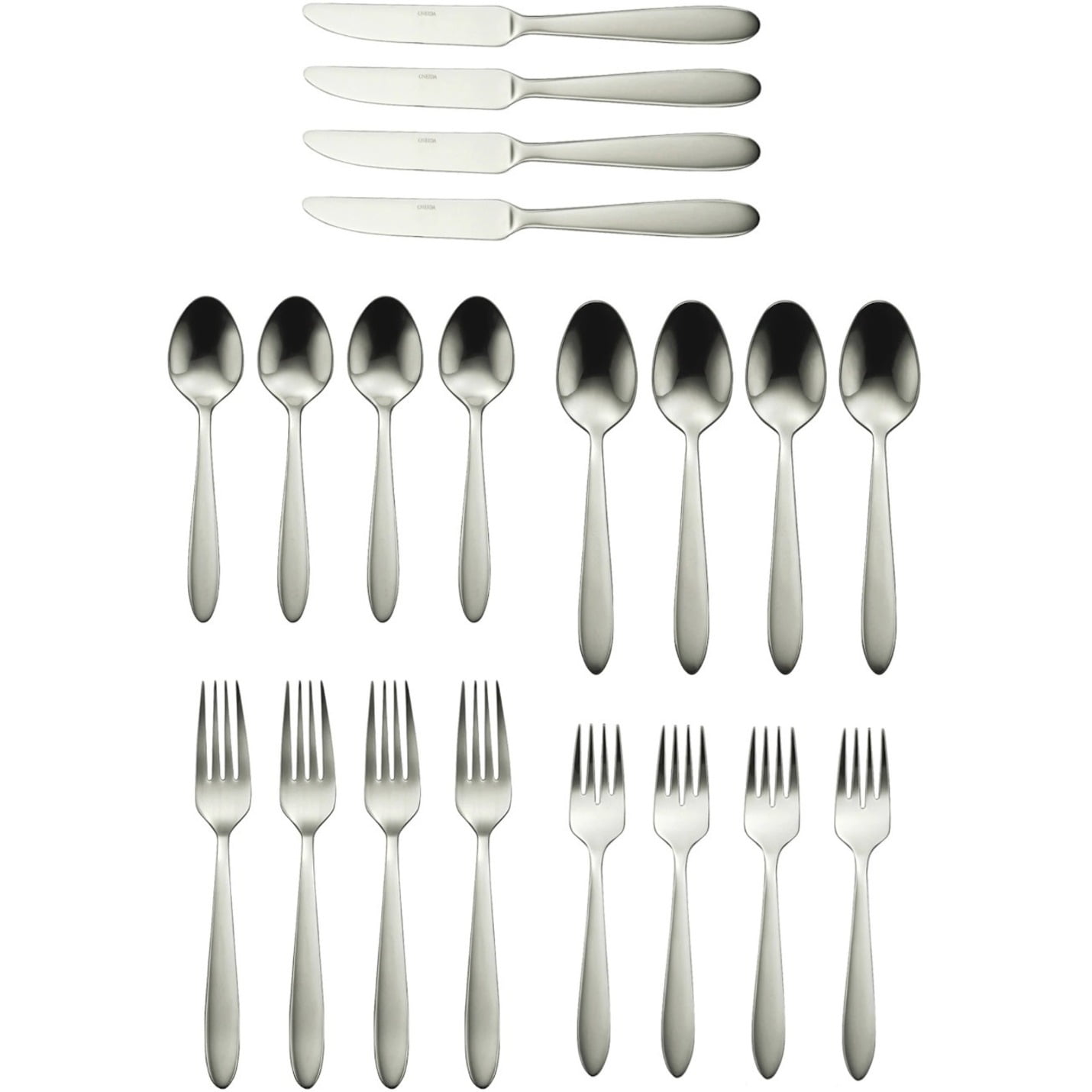 Oneida Mooncrest 20 Piece Everyday Flatware Set, Service for 4