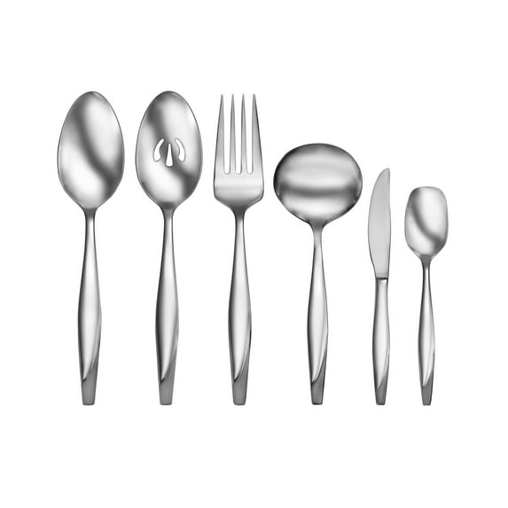 Oneida Nouvel 6 Piece Serving Set - Stainless Steel Dishwasher Safe & Rust Resistant 6-Piece Serving Set