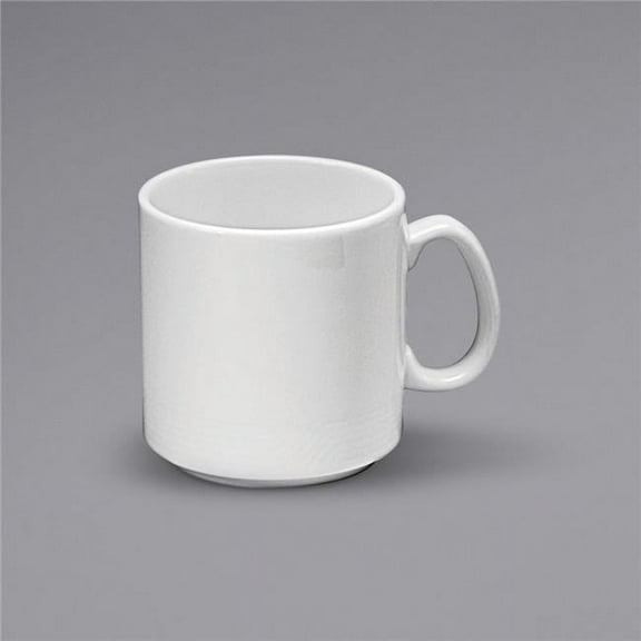 Oneida R4010000560 9 oz Impressions Bright White Embossed Porcelain Mug