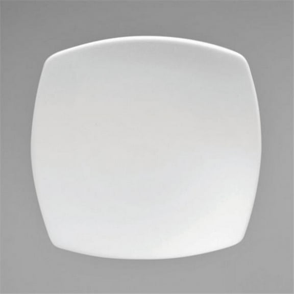 Oneida R4020000117S 6.25 in. Fusion Arq Square Bright White Porcelain Coupe Plate