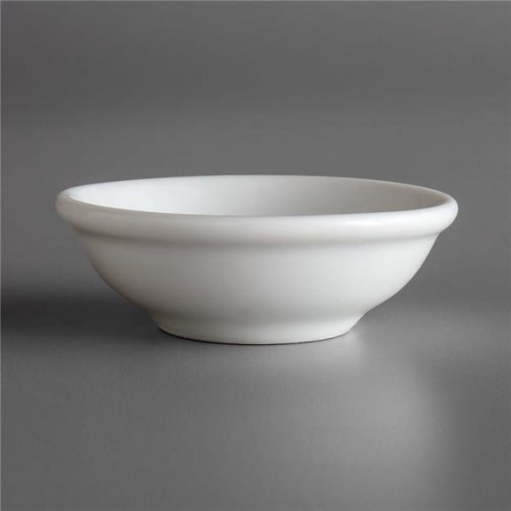 Oneida R4020000951 2 oz Fusion East Bright White Porcelain Sauce Dish