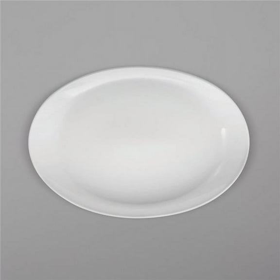 Oneida R4220000376 13.625 x 9.25 in. Royale Bright White Porcelain Winged Platter