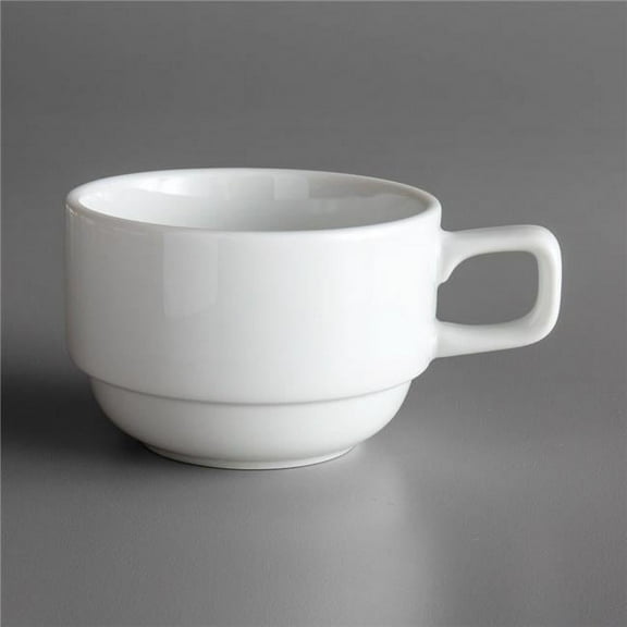 Oneida R4220000530 7 oz Royale Stackable Bright White Porcelain Cup