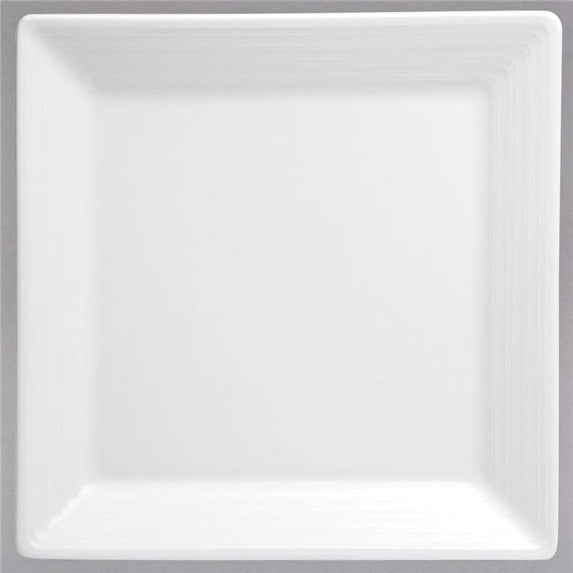 Oneida R4570000147S 9.875 in. Botticelli Square Bright White Porcelain Plate