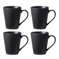 thumbnail image 1 of Oneida Ridge Black 12 oz Black Stoneware Mugs (Set of 4), 1 of 4