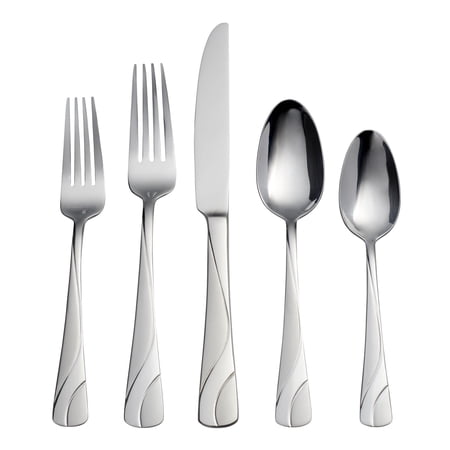 Oneida River 20-Piece Satin River 18/0 Stainless Steel Flatware Set (Service for 4)