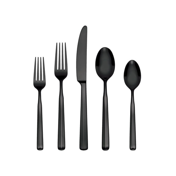 Oneida Ryder Black Satin 20-Piece 18/0 Stainless Steel Flatware Set (Service for 4)