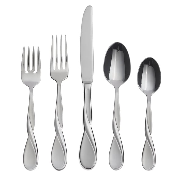 Oneida Aquarius Satin 5-Piece 18/10 Stainless Steel Place Setting Flatware Set