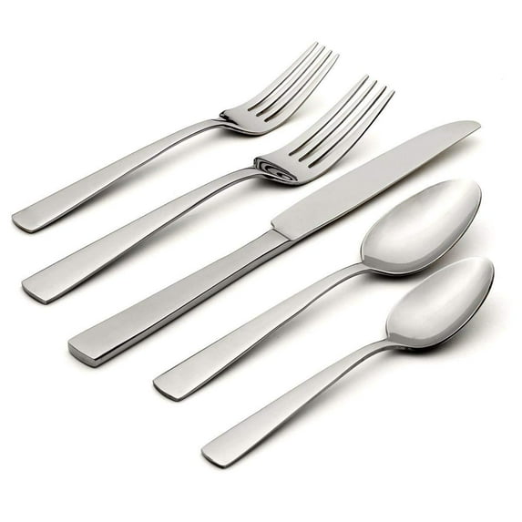 Oneida Satin Nocha 20-Piece Satin Stainless Steel Flatware Set with Stainless Steel Handles