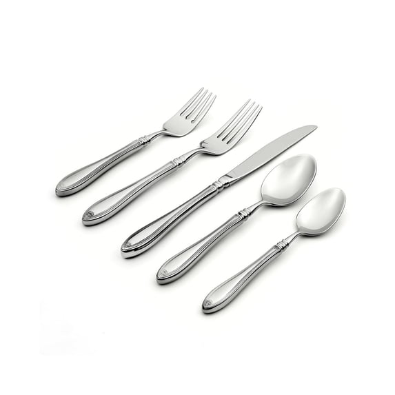 Oneida Sheraton 5-Piece Mirror 18/10 Stainless Steel Flatware Set