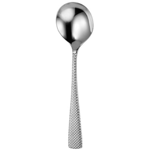 Oneida T057SRBF 6.75 in. Jade Stainless Steel Extra Heavy Weight Round Bowl Soup Spoon Silver